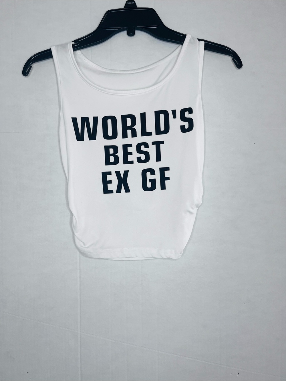 World's Best Ex GF White Graphic Tank Top